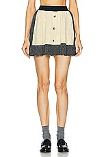 Loewe Mini Skirt in Yellow & Grey, view 1, click to view large image.