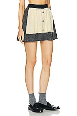 Loewe Mini Skirt in Yellow & Grey, view 2, click to view large image.