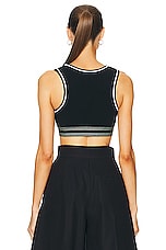 Loewe Cropped Tank Top in Black, view 3, click to view large image.