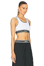 Loewe Cropped Tank Top in White, view 2, click to view large image.