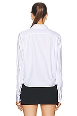 Loewe Pleated Shirt in Optic White, view 3, click to view large image.