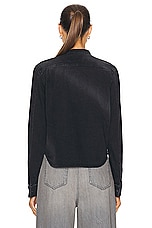 Loewe Pleated Shirt in Washed Black, view 3, click to view large image.