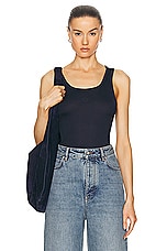 Loewe Tank Top in Deep Marine, view 1, click to view large image.