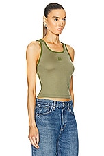 Loewe Tank Top in Military Green, view 2, click to view large image.