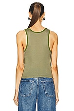 Loewe Tank Top in Military Green, view 3, click to view large image.