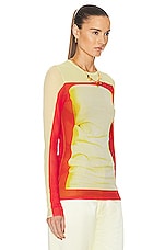 Loewe Trompe L'oeil Top in Yellow & Red, view 2, click to view large image.