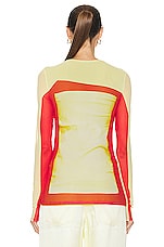 Loewe Trompe L'oeil Top in Yellow & Red, view 3, click to view large image.