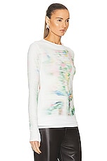 Loewe Blurred Print Top in White & Multi, view 2, click to view large image.