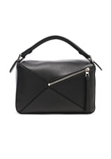 Loewe Puzzle Small Bag in Black, view 3, click to view large image.
