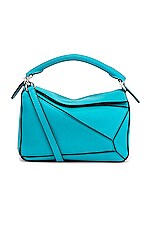 【関税送料込】Loewe Puzzle Mini Bag Atlantic Blue LOEWE Puzzle Bag in Classic Calfskin Mini Atlantic Blue in
