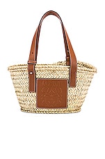 Loewe Basket Small Bag in Natural & Tan, view 1, click to view large image.