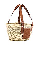 Loewe Basket Small Bag in Natural & Tan, view 4, click to view large image.