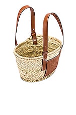 Loewe Basket Small Bag in Natural & Tan, view 5, click to view large image.