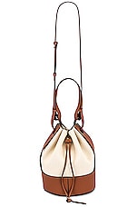 Loewe Balloon Bag in Ecru & Tan, view 1, click to view large image.