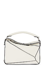 Loewe Puzzle Small Bag in Soft White, view 2, click to view large image.