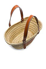 Loewe Basket Bag in Natural & Tan, view 5, click to view large image.