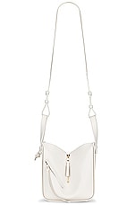 Loewe Hammock Monochrome Compact Bag in White, view 1, click to view large image.