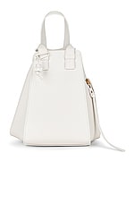 Loewe Hammock Monochrome Compact Bag in White, view 3, click to view large image.
