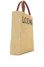 Loewe Standard A4 Tote Bag in Natural & Black, view 4, click to view large image.