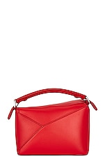 Loewe Puzzle Edge Mini Bag in Red, view 4, click to view large image.