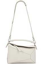 Loewe Puzzle Edge Small Bag in Soft White, view 1, click to view large image.