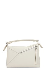 Loewe Puzzle Edge Small Bag in Soft White, view 4, click to view large image.