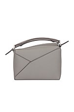 Loewe Puzzle Edge Mini Bag in Pearl Grey, view 4, click to view large image.