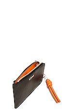 Loewe Knot Coin Cardholder in Black & Bright Orange, view 4, click to view large image.