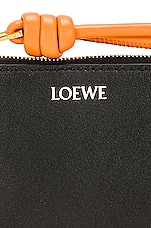Loewe Knot Coin Cardholder in Black & Bright Orange, view 5, click to view large image.