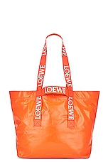 Loewe Fold Shopper Bag in Orange, view 1, click to view large image.