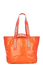 Loewe Fold Shopper Bag in Orange, view 3, click to view large image.