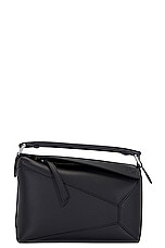 Loewe Puzzle Edge Small Bag in Black, view 1, click to view large image.