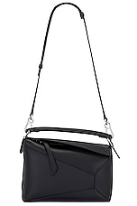 Loewe Puzzle Edge Small Bag in Black, view 6, click to view large image.