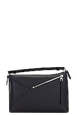 Loewe Puzzle Edge Bag in Black, view 3, click to view large image.