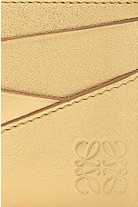 Loewe Puzzle Plain Cardholder in Gold & Oak, view 5, click to view large image.