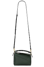 Loewe Puzzle Edge Mini Bag in Bottle Green, view 6, click to view large image.