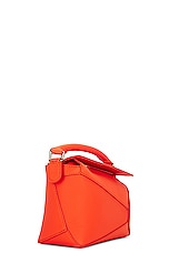 Loewe Puzzle Edge Mini Bag in Vivid Orange, view 4, click to view large image.