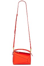 Loewe Puzzle Edge Mini Bag in Vivid Orange, view 6, click to view large image.