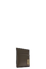Loewe Anagram Puffer Plain Cardholder in Dark Khaki Green, view 3, click to view large image.