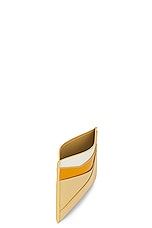 Loewe Puzzle Multicolor Plain Cardholder in Sunflower, Soft White, & Dark Butter, view 4, click to view large image.