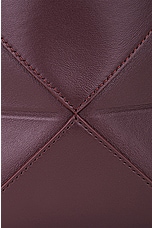 Loewe Puzzle Fold Mini Tote Bag in Dark Burgundy, view 8, click to view large image.