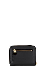 Loewe Knot Slim Zip Compact Wallet in Black & Bright Orange, view 2, click to view large image.