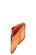 Loewe Knot Slim Zip Compact Wallet in Black & Bright Orange, view 5, click to view large image.