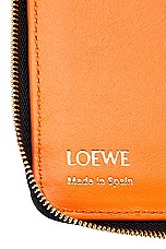 Loewe Knot Slim Zip Compact Wallet in Black & Bright Orange, view 6, click to view large image.