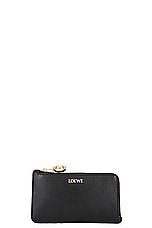 Loewe Pebble Coin Cardholder in Black, view 1, click to view large image.