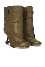Loewe Toy Ankle Boot in Olive, view 1, click to view large image.