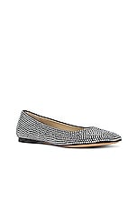 Loewe Toy Strass Ballerina Flat in Black, view 2, click to view large image.