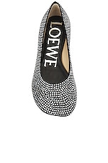 Loewe Toy Strass Ballerina Flat in Black, view 4, click to view large image.