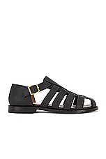 Loewe Campo Sandal in Black, view 1, click to view large image.
