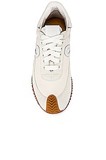 Loewe Flow Runner Sneaker in Soft White, view 4, click to view large image.